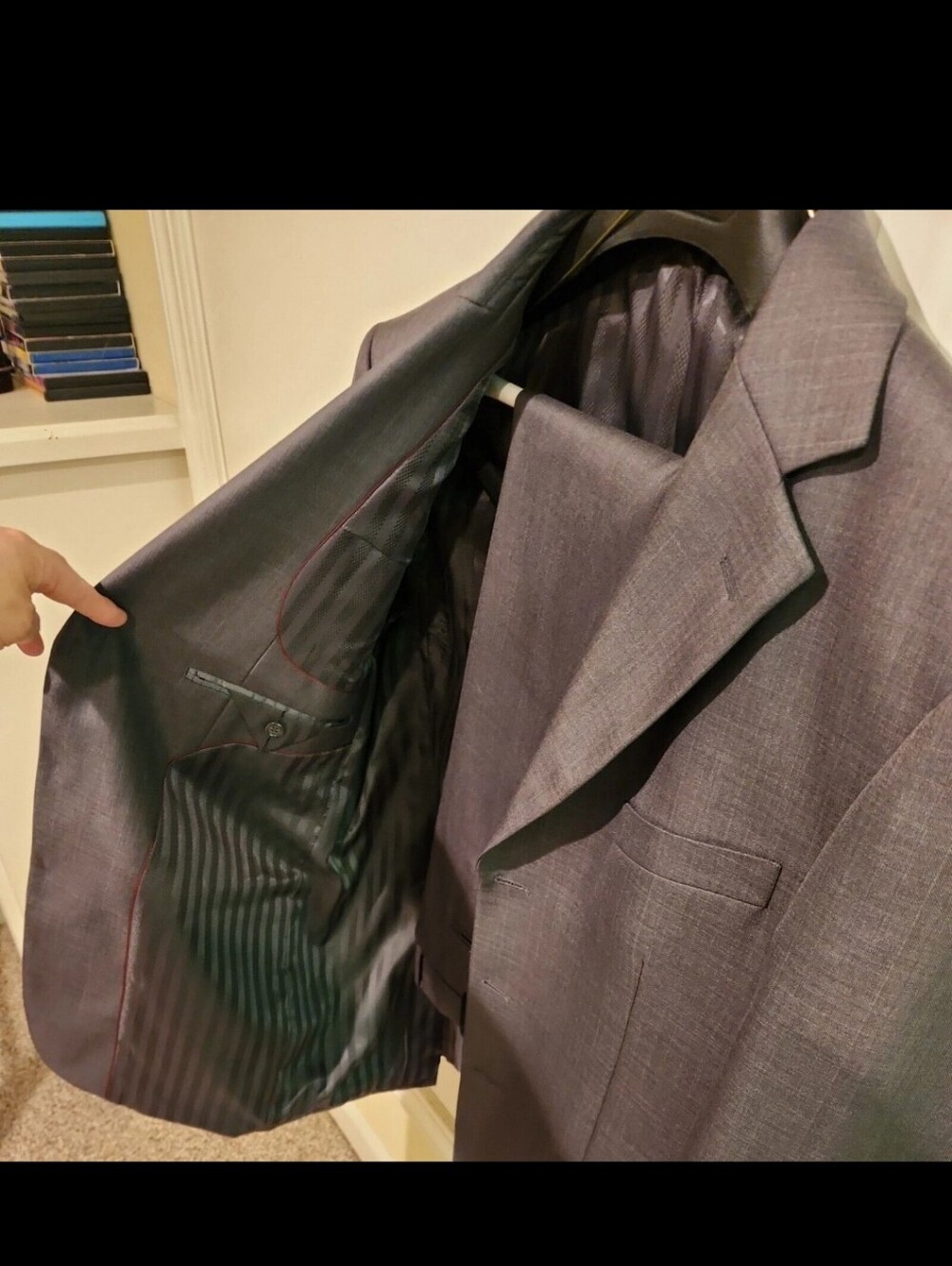 NWT Elegante Gentiluomo Gray 2-Piece Suit 44R 38W Classic Fit